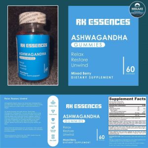 Ashwagandha Gummies: Sleep Aid, Stress Relief, and Calm Mood | Organic Vitamins (60 Gummies)