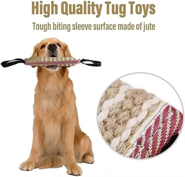 Dog Bite Tug Toy - Jute (BLUE) - Image 3