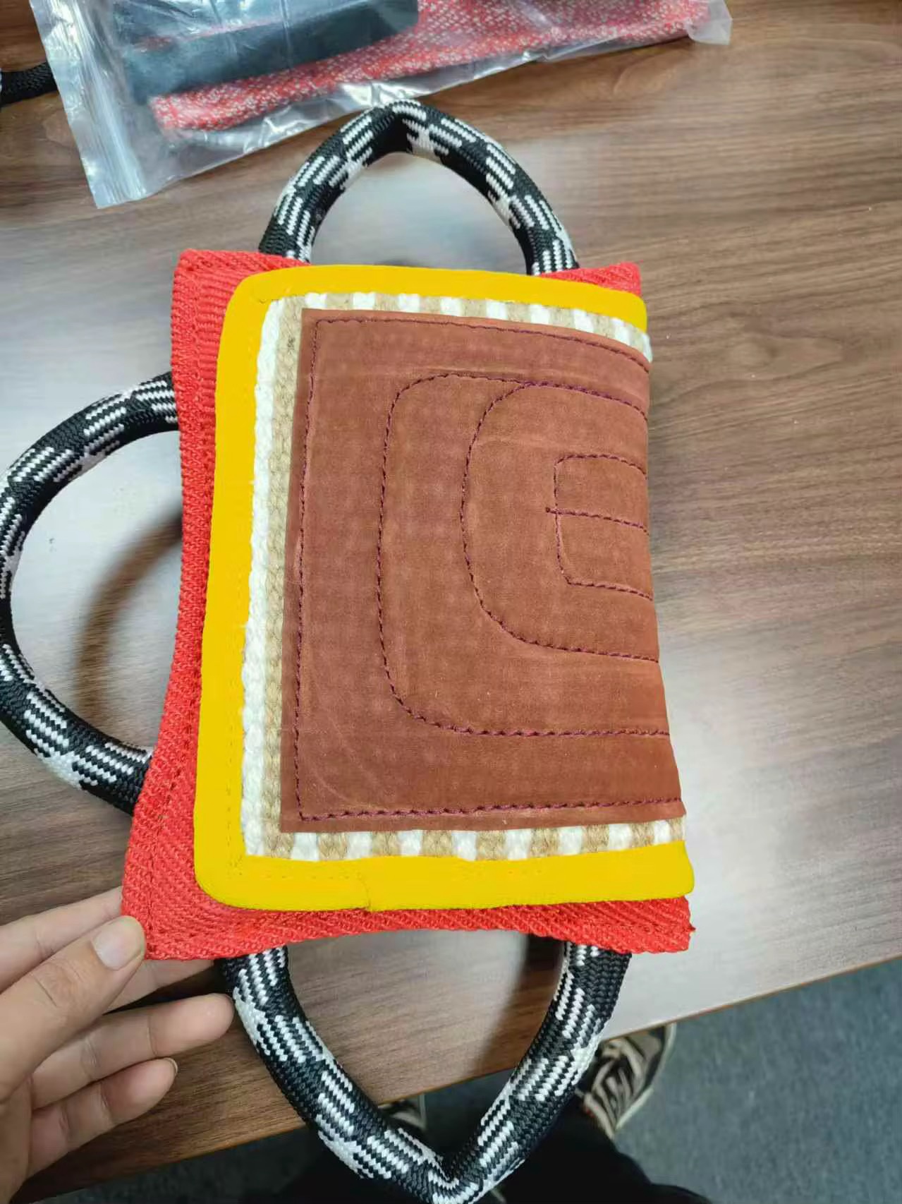 Durable Dog Bite Pillow Tug Toy with 3 Handles Interactive Biting Training Tug 3 layers - Image 4